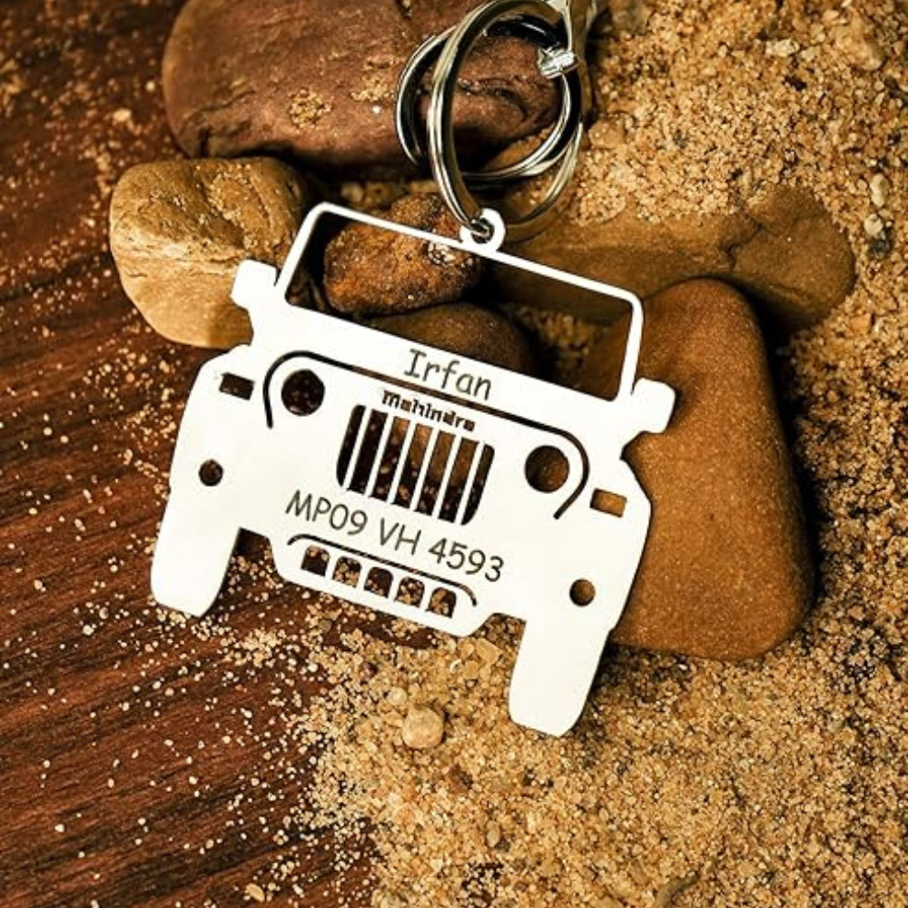 Customized Car Keychains | Personalised with your Car Number