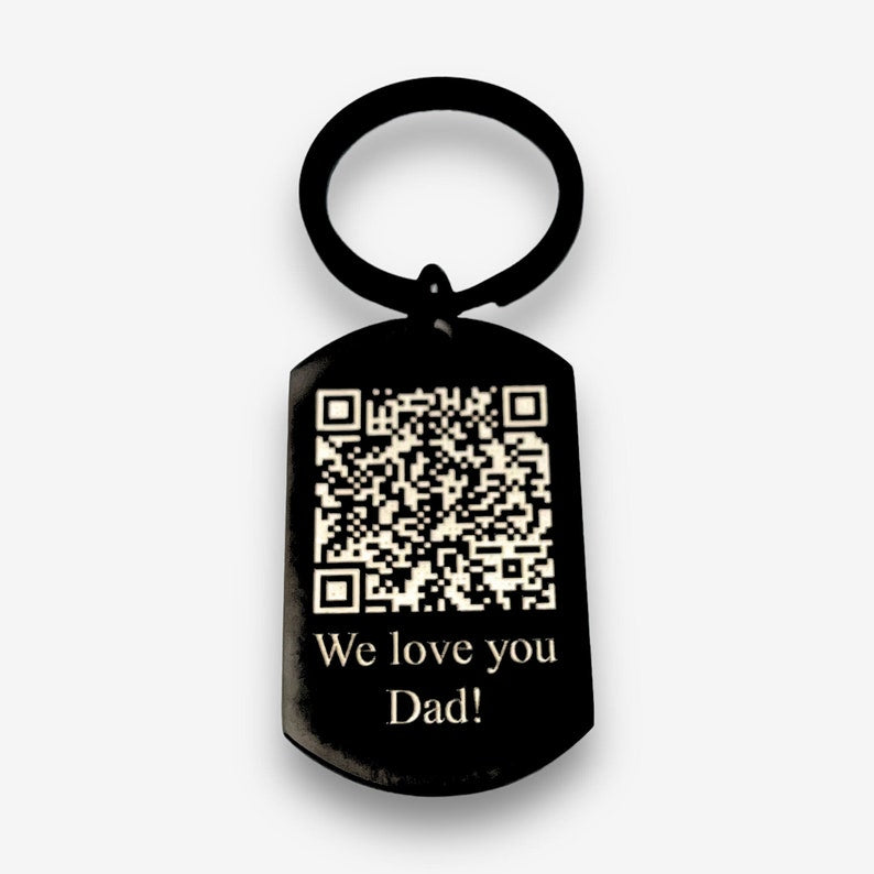 Personalised QR Code Keychain with Custom Text | Secret Message Gift
