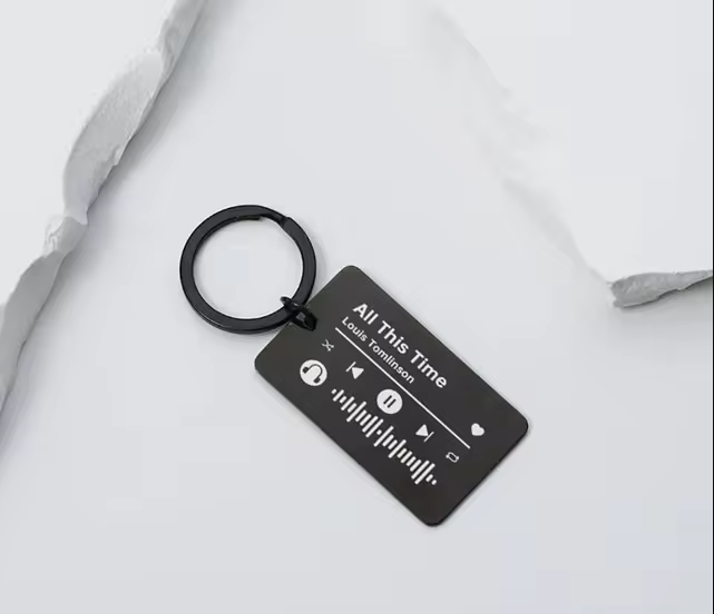 Moskai Custom Spotify Keychain with Song Name – Personalized Gift for Him or Her