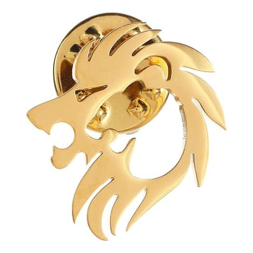 Personalized Lion Shape Pin – Custom Brooch Gift for Him