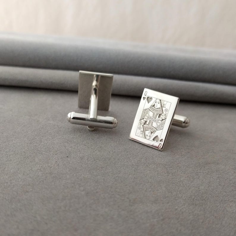 Personalized Playing Card Cufflinks – Custom Poker Design