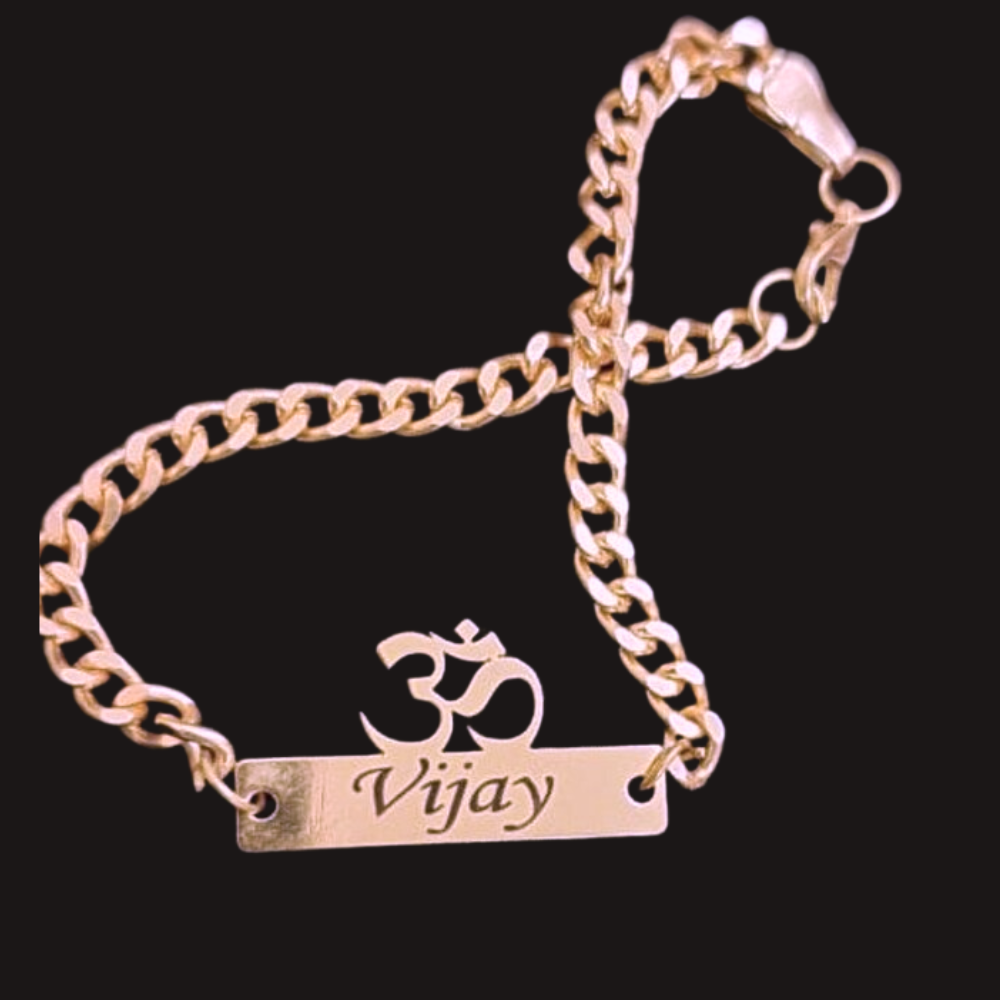 Moskai Om Rakhi Bracelet for Brother | Personalized Name Bracelet for Men