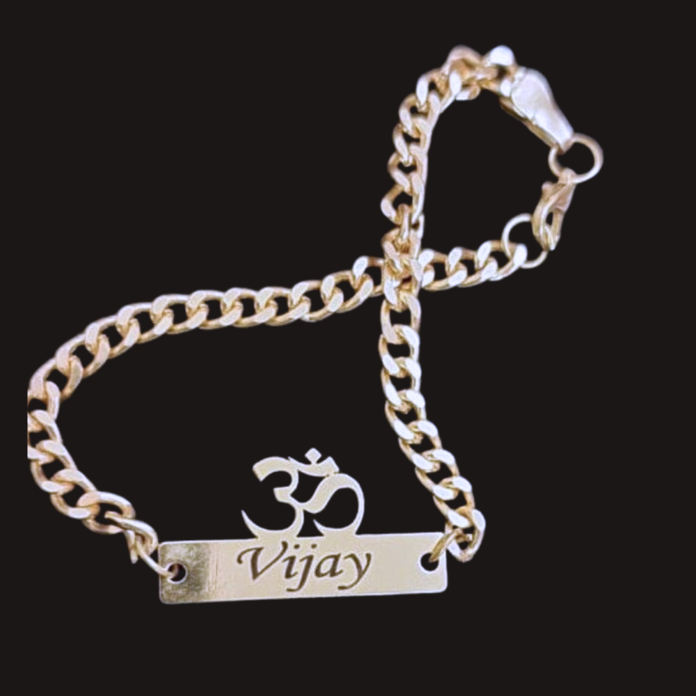 Moskai Om Rakhi Bracelet for Brother | Personalized Name Bracelet for Men