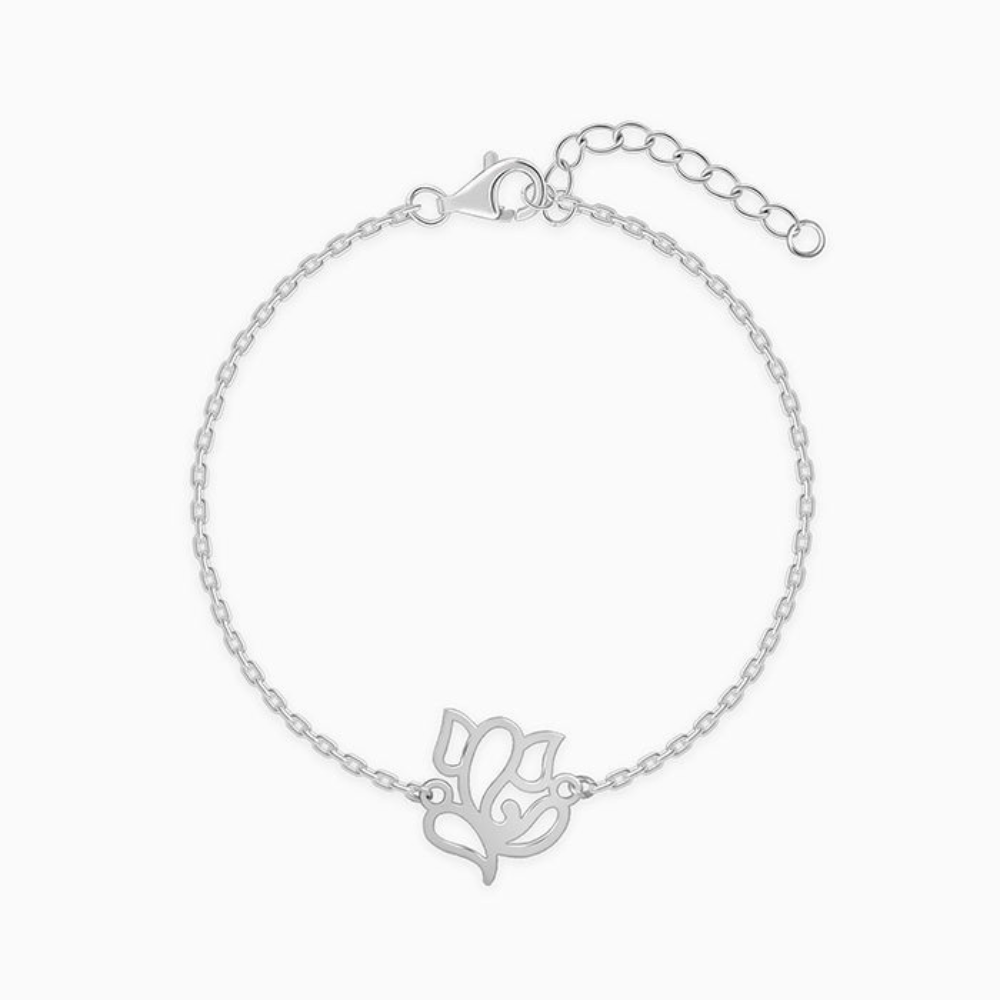 Moskai Silver Om Rakhi Bracelet for Brother | Minimalist Forever Rakhi with Adjustable Chain