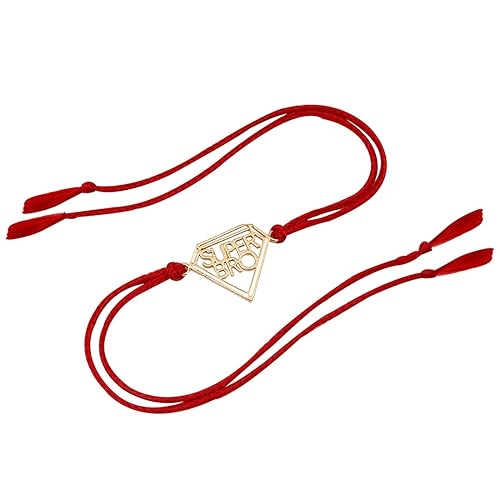 Super Bro Designer Rakhi with Red Thread in Gold Finish for Raksha Bandhan