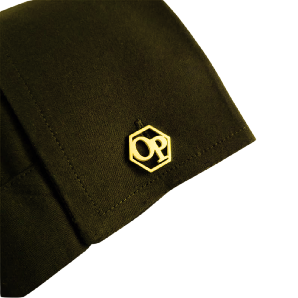 Customised Initial Cufflink for Men in Gold, Rose Gold & Silver in Hexagon Design by Moskai