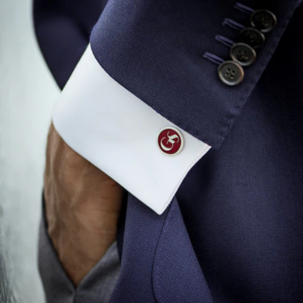 Personalized Enamel Cufflinks for Men| Stylish Gift for Groom, Husband,Brother