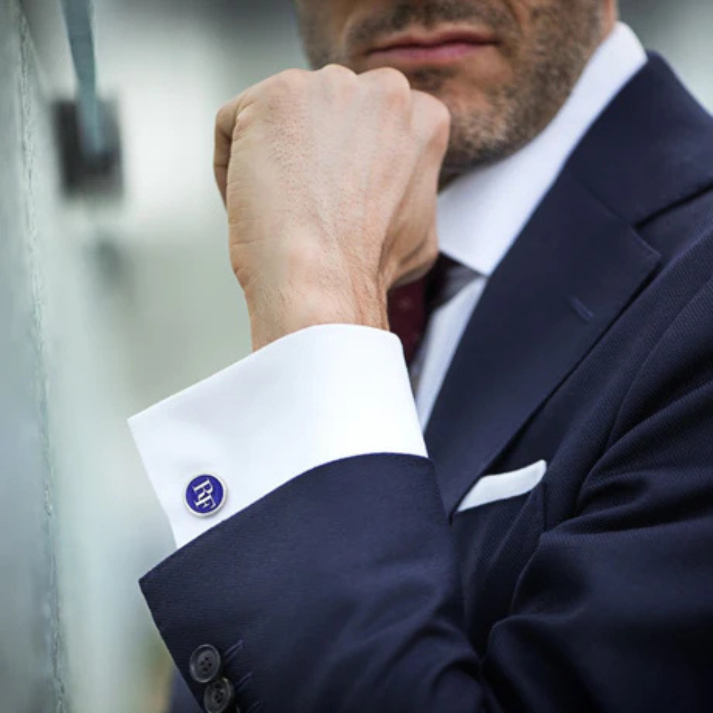Personalized Enamel Cufflinks for Men| Stylish Gift for Groom, Husband,Brother