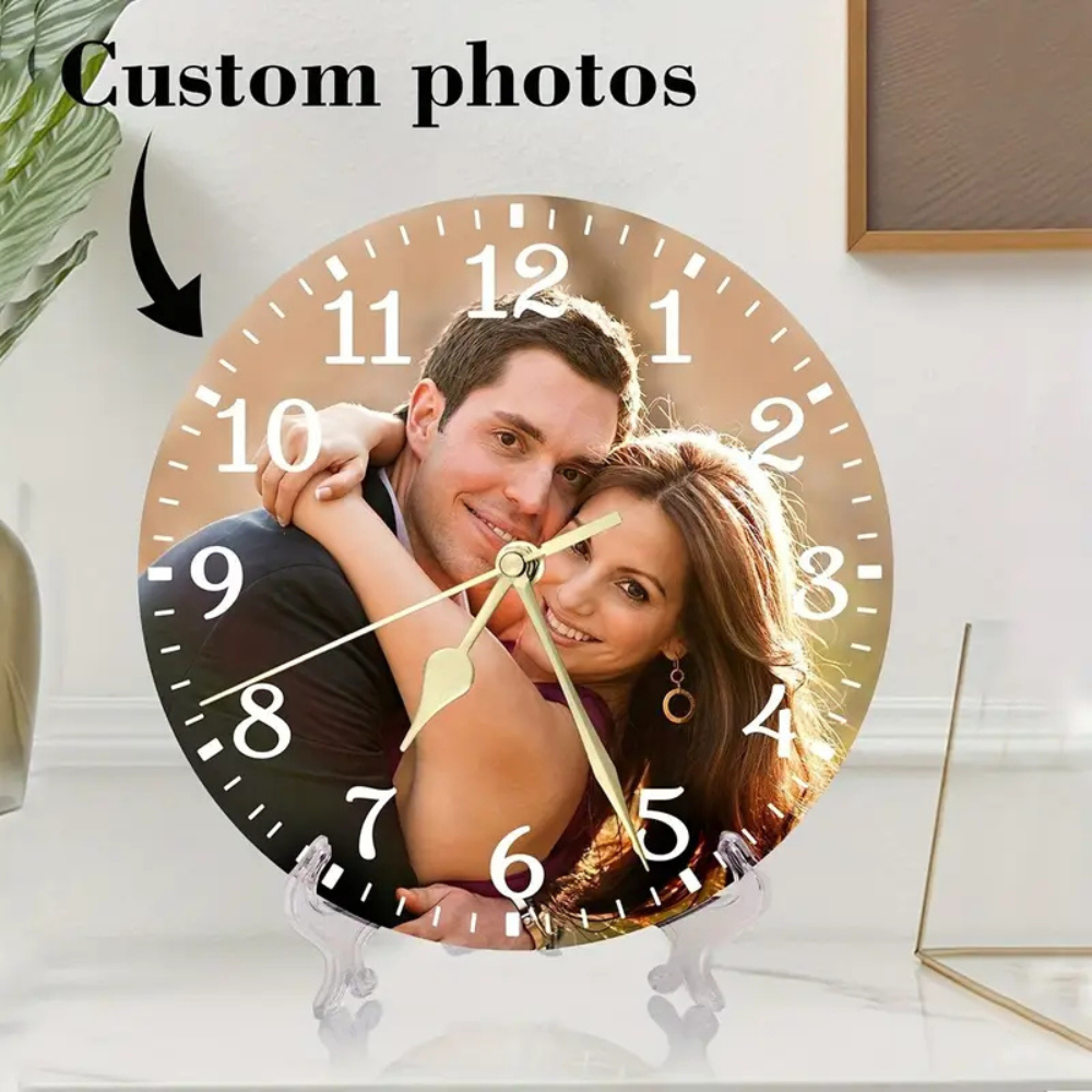 Moskai | Personalised Wall & Table Round Clock for Home or Office Decor