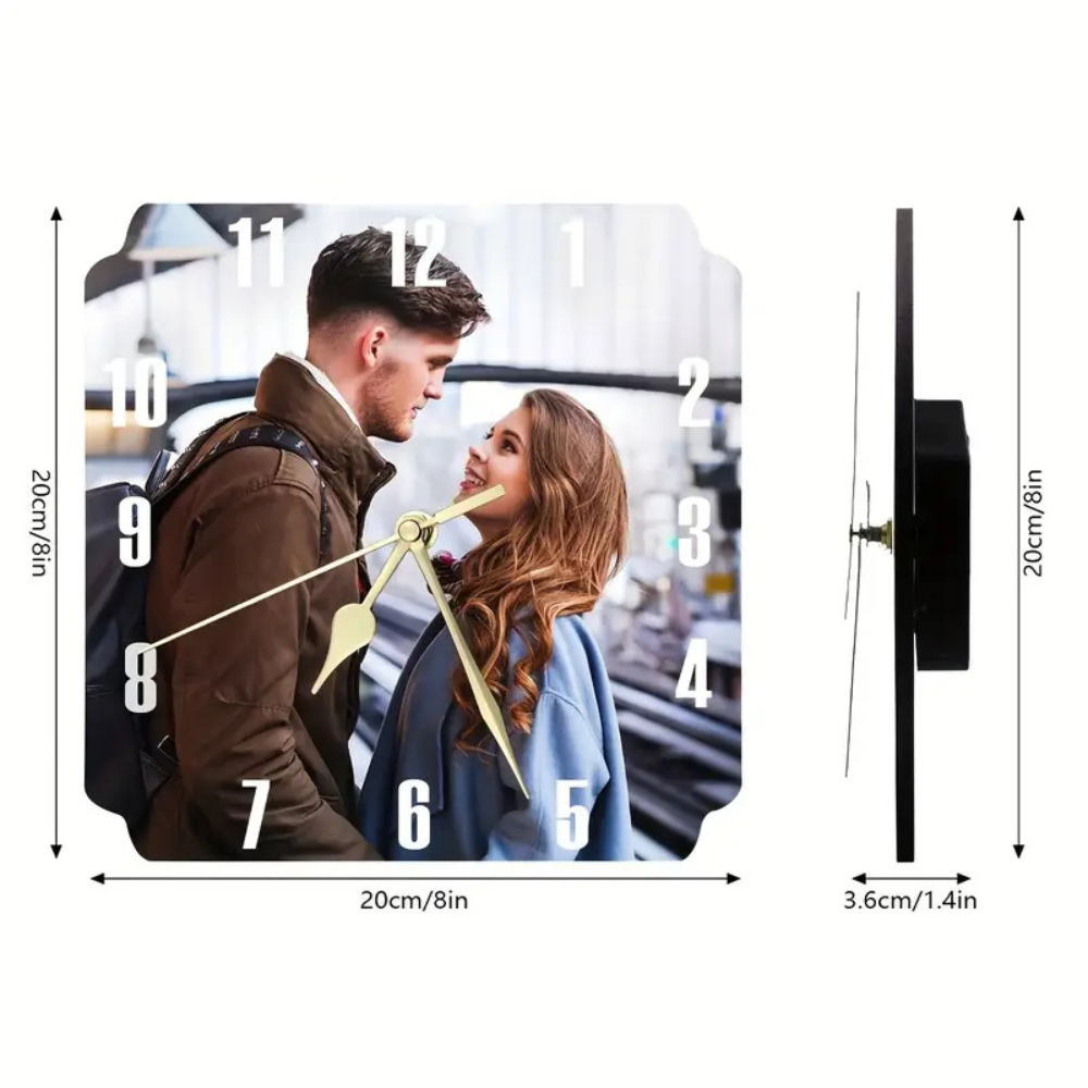Moskai Personalised Wall & Table Clock with Custom Photo