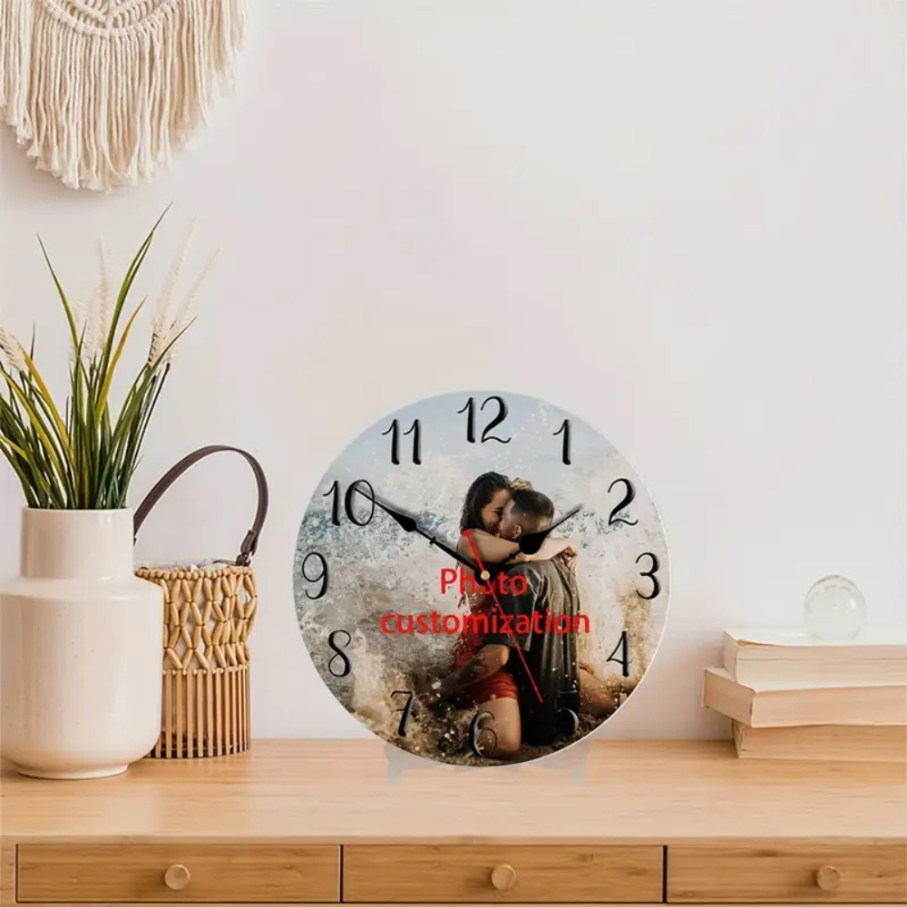 Moskai Personalised Wall & Table Couple Photo Clock
