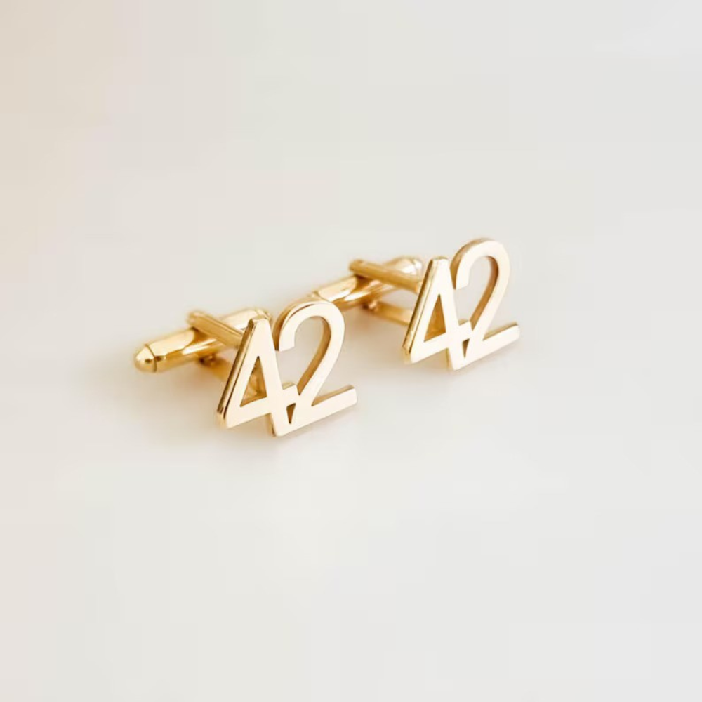 MOSKAI Personalized Number Cuff Links | Custom Numeric Cufflinks for Men