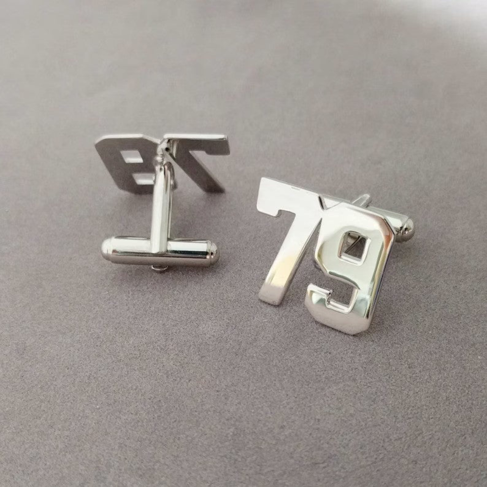 MOSKAI Personalized Number Cuff Links | Custom Numeric Cufflinks for Men