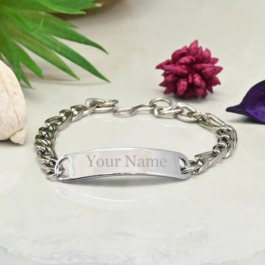 Personalised Silver Finish Men's Bracelet