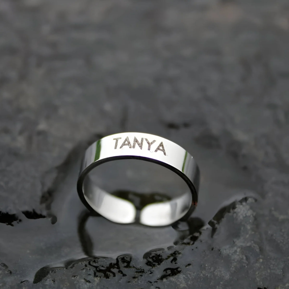 Personalized Name Ring With Adjustable Band