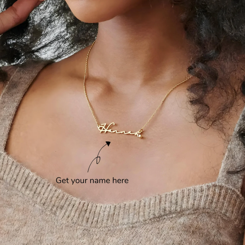 Personalized Name Pendant with Diamond