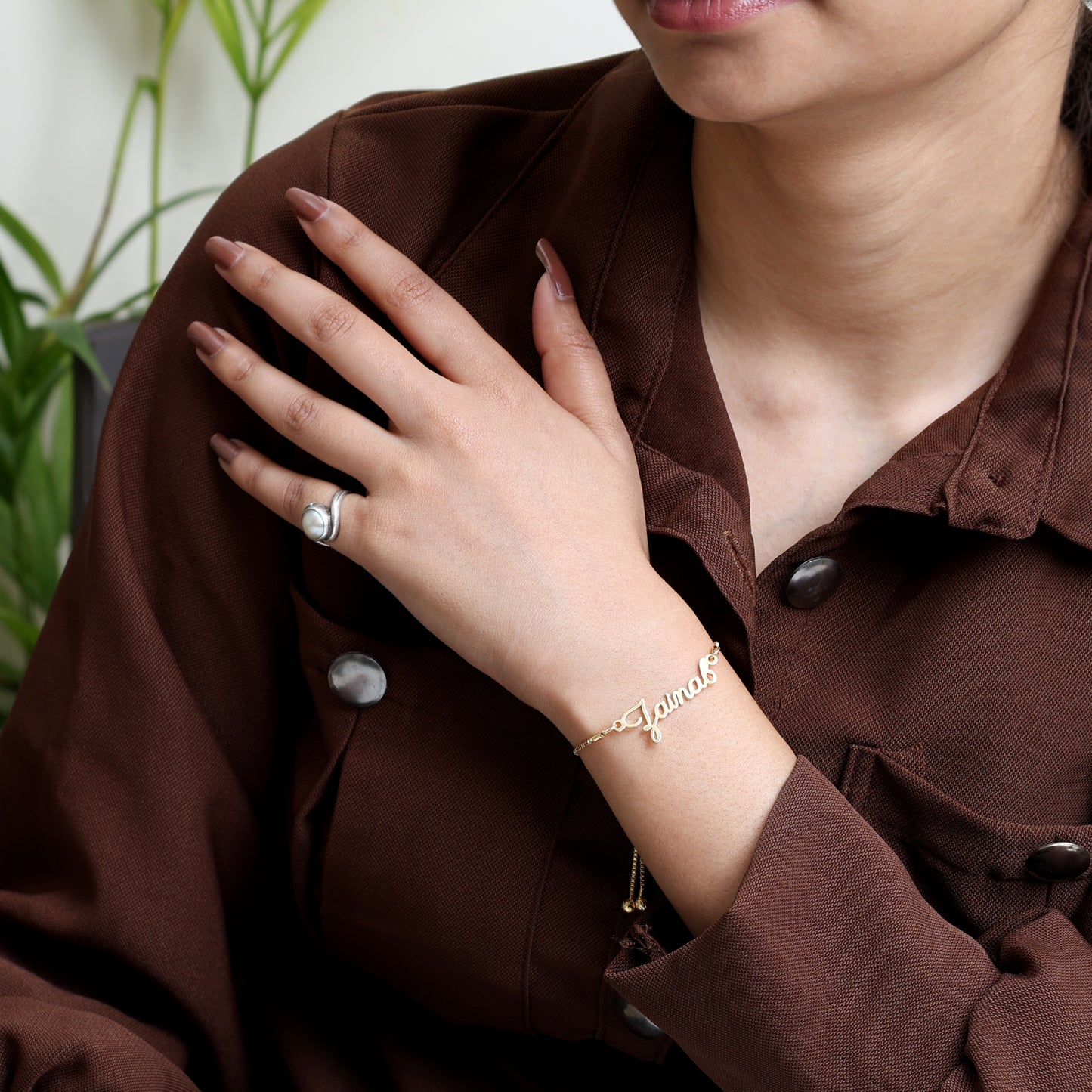 Personalized Adjustable Name Bracelet for Her