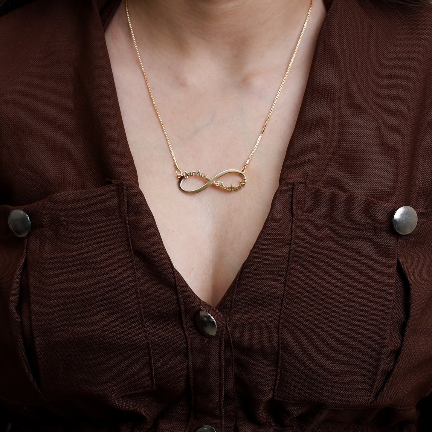 Couple Name Personalized Infinity Pendant