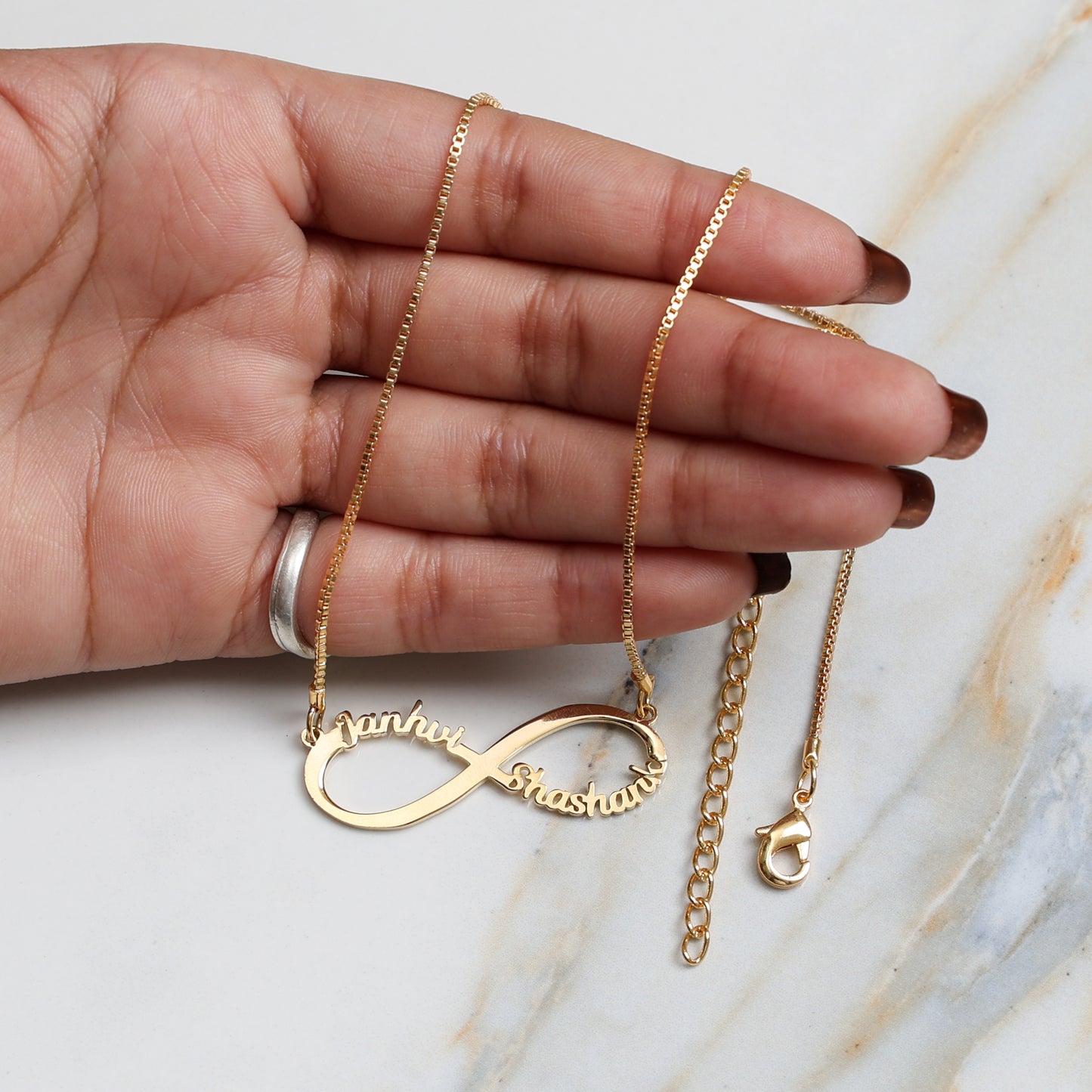 Couple Name Personalized Infinity Pendant