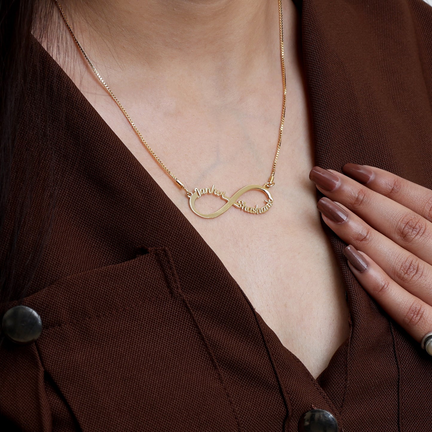 Couple Name Personalized Infinity Pendant