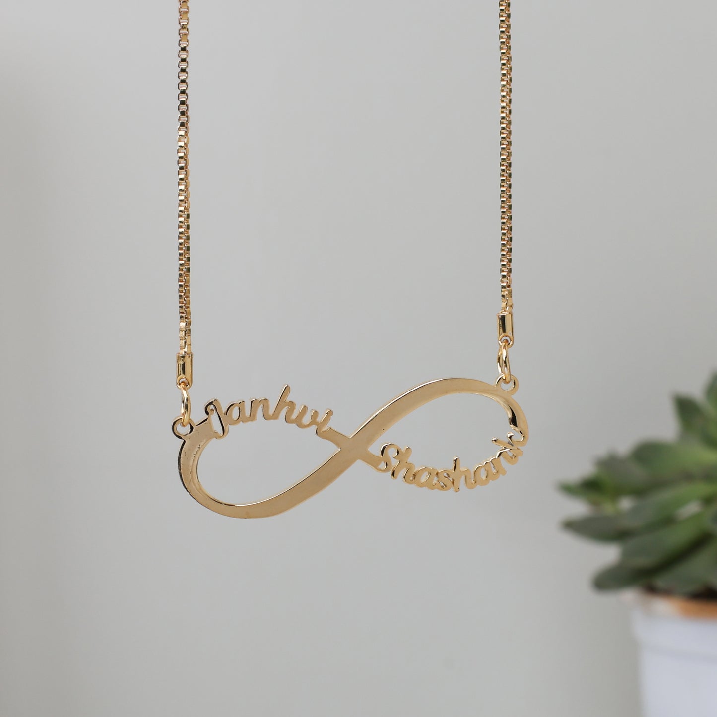 Couple Name Personalized Infinity Pendant