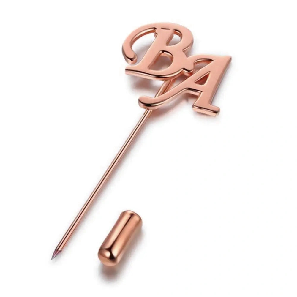 Personalized Initial Lapel Pin for Men