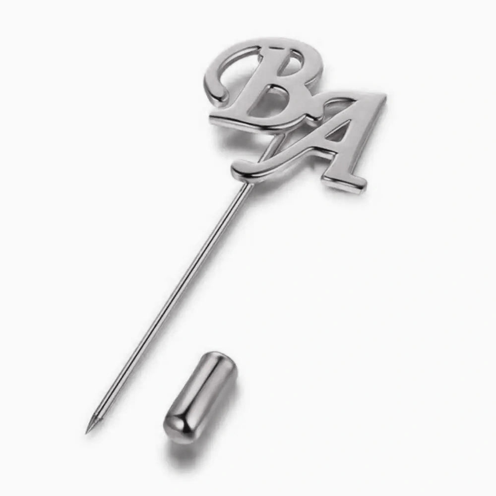 Personalized Initial Lapel Pin for Men
