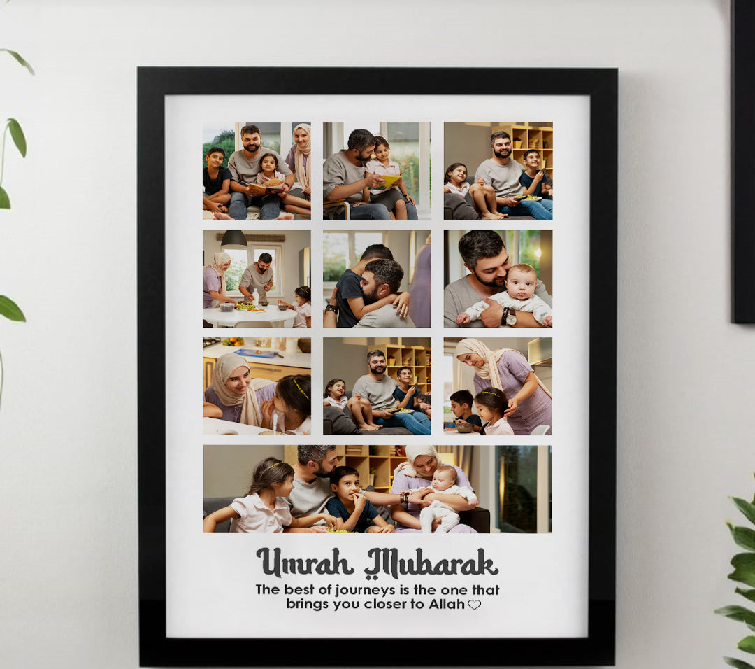 Personalized Umrah Mubarak Family Photo Frame