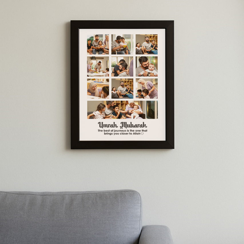 Personalized Umrah Mubarak Family Photo Frame