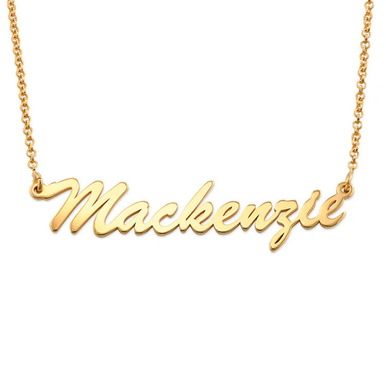 22K Plated Basic Name Necklace