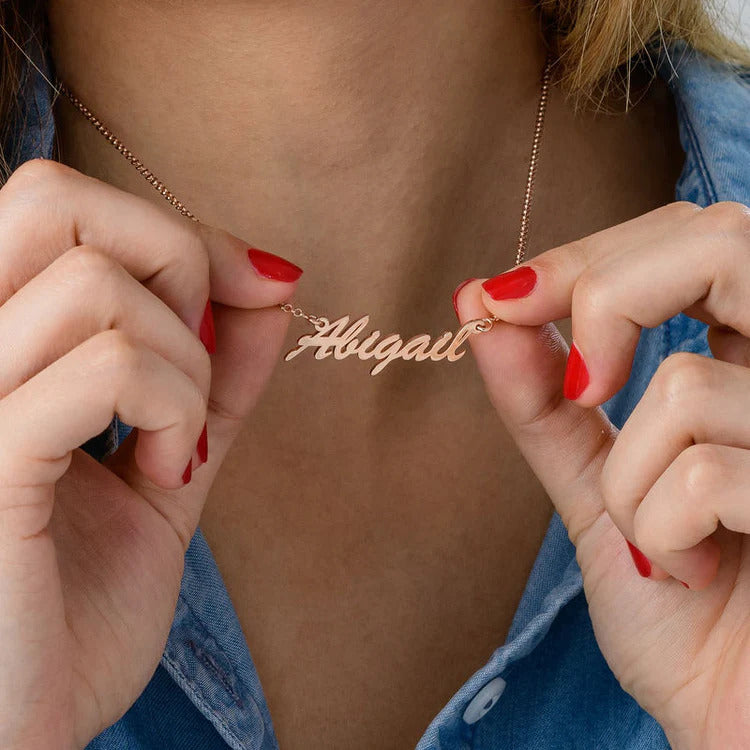 22K Plated Basic Name Necklace