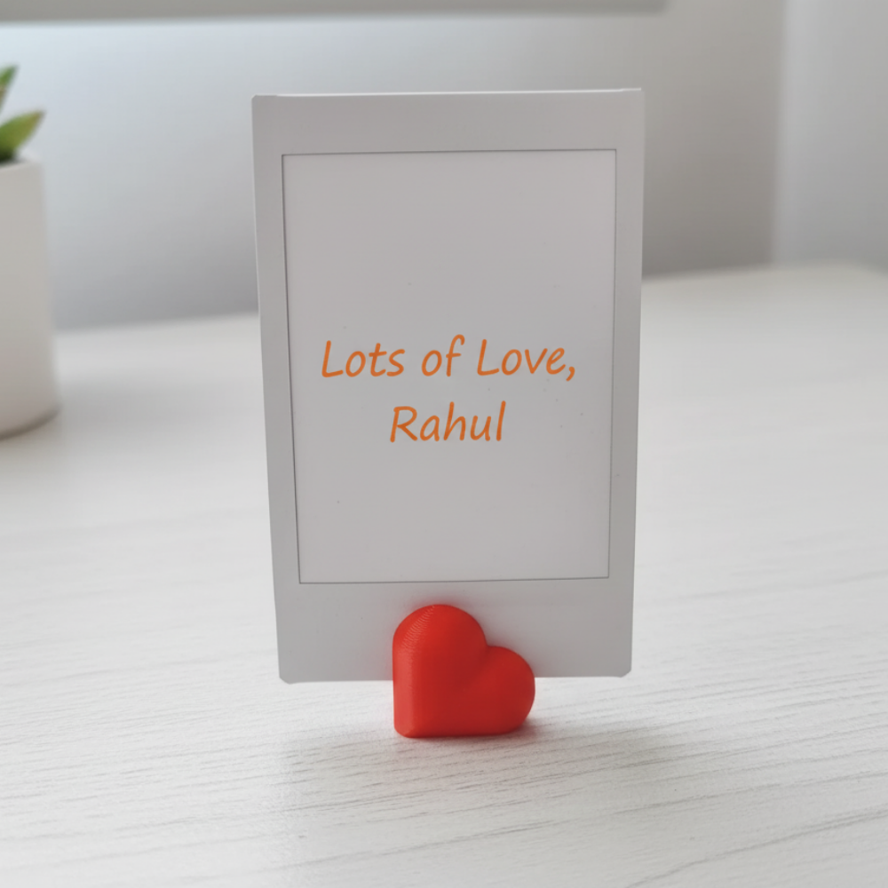 Moskai Mini Heart Polaroid Photo Stand Set of 2 | Love Collection