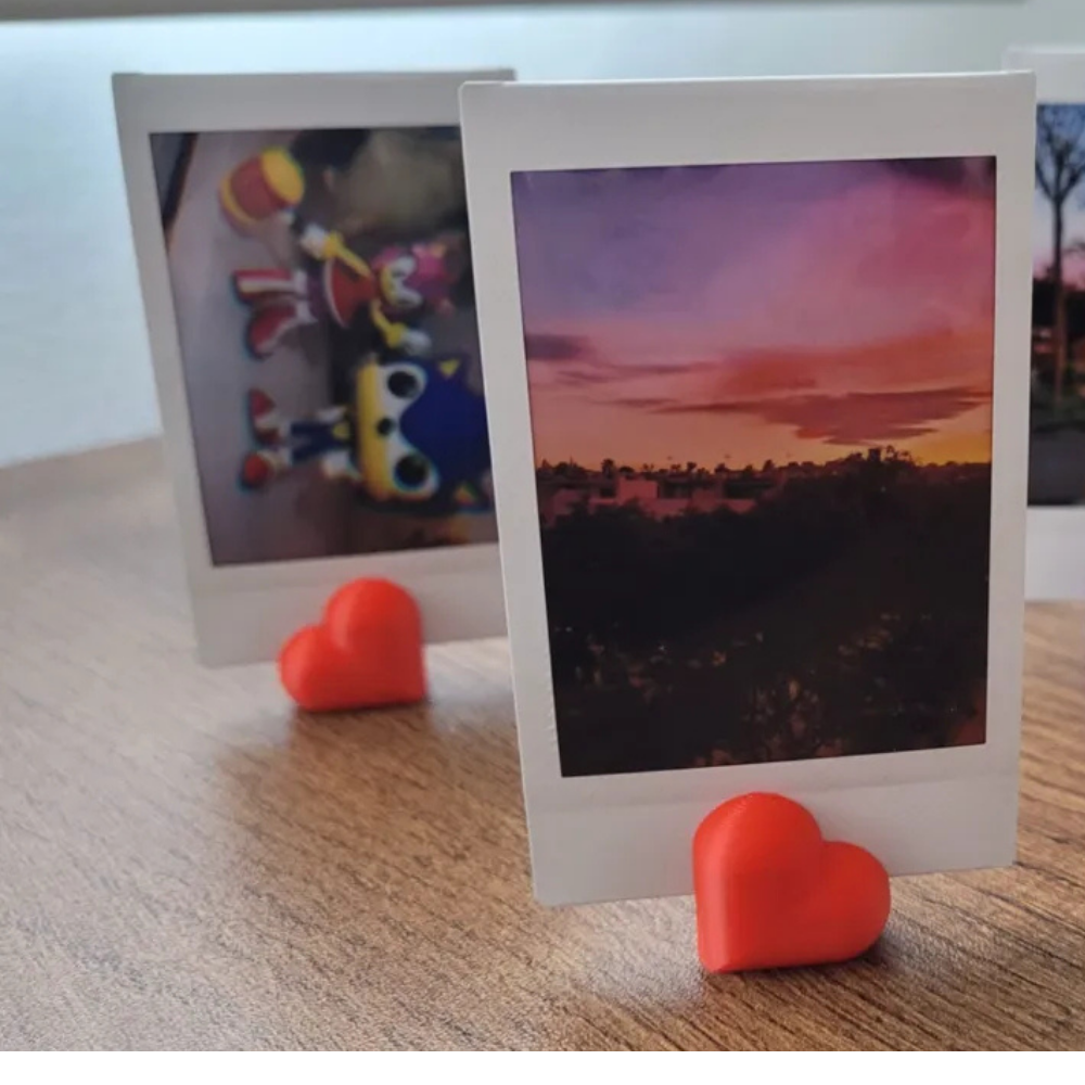 Moskai Mini Heart Polaroid Photo Stand Set of 2 | Love Collection
