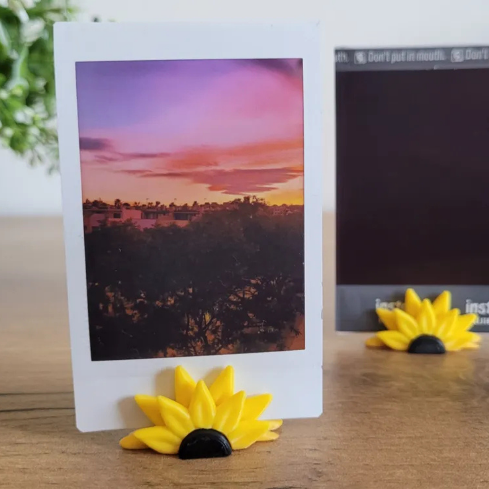 Moskai Mini Sunflower Polaroid Photo Stand Set of 2 | Valentine Gift for Girlfriend