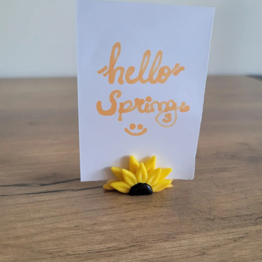 Moskai Mini Sunflower Polaroid Photo Stand Set of 2 | Valentine Gift for Girlfriend
