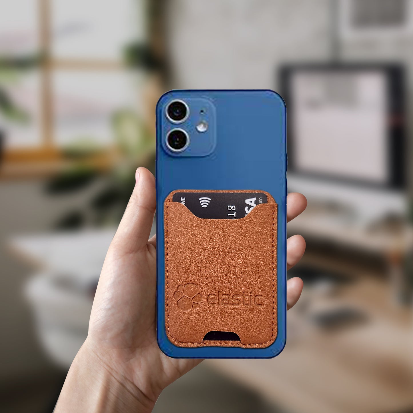 Tan Chipku Card and Money Holder For Mobile