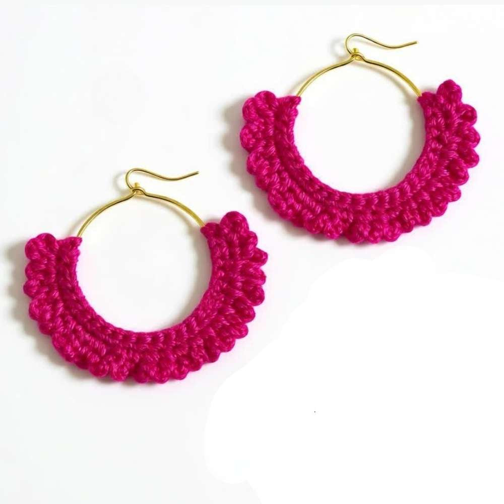 hot pink crochet hoops jewellery earrings for her
fashion earrings new earrings crochet hoops
earrings for her earrings women hot pink design
ear rings crochet hoop earrings trendy
earrings collection vibrant pink jewellery
custom jewelry inspired crochet hoop earrings