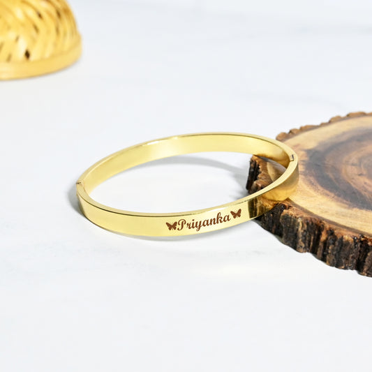Moskai Personalised Gold Clip-On Bracelet for Women