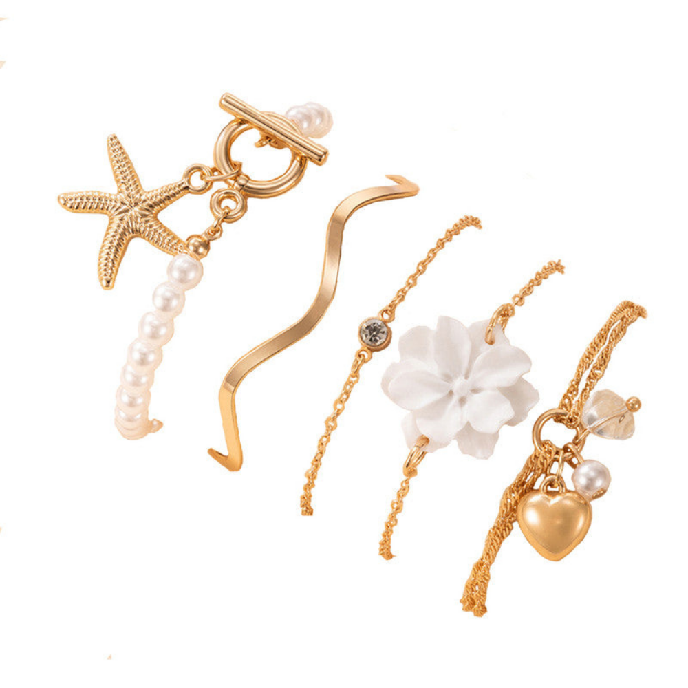 Gold Toned Gold Plated Bracelet | Contemporary Korean Style