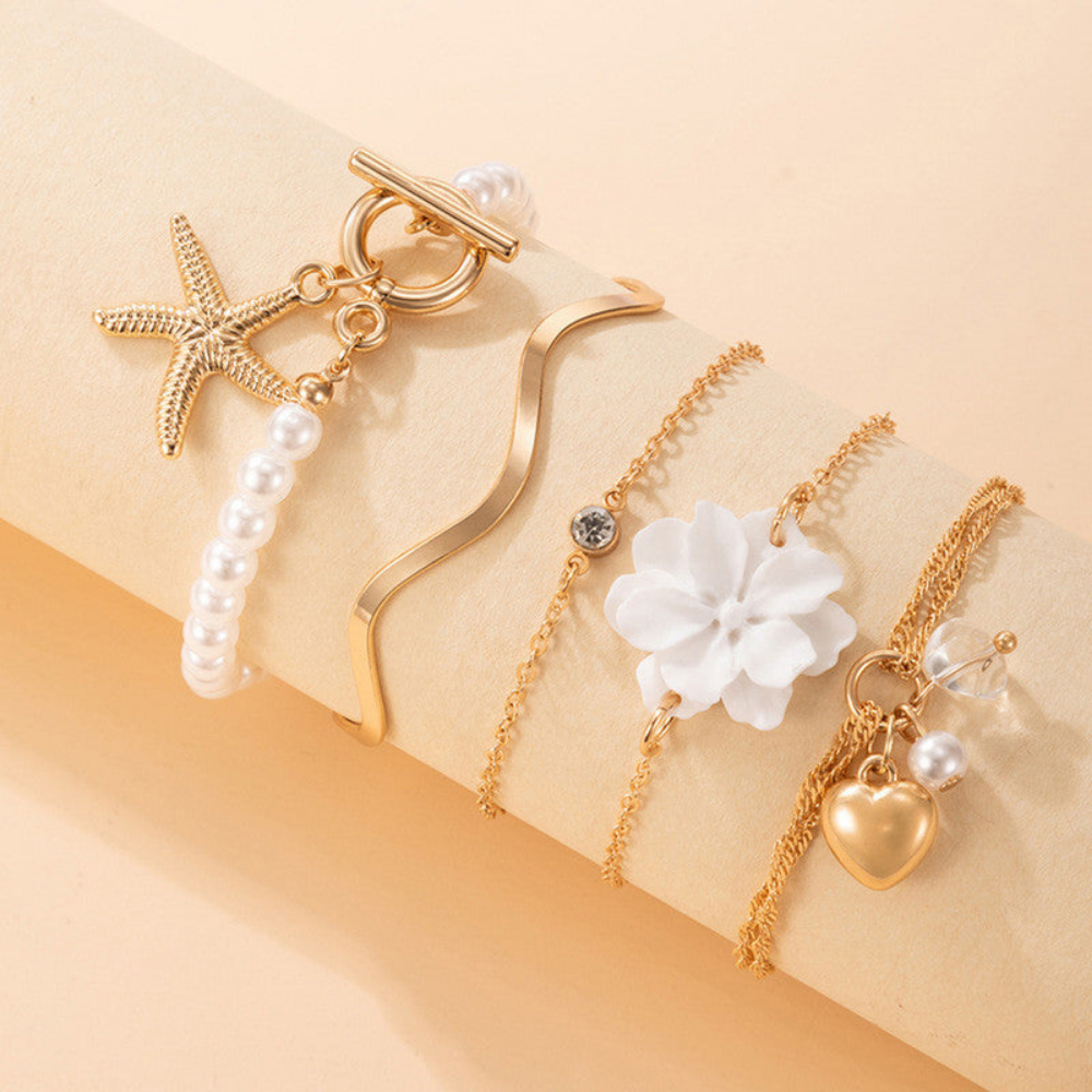 Gold Toned Gold Plated Bracelet | Contemporary Korean Style