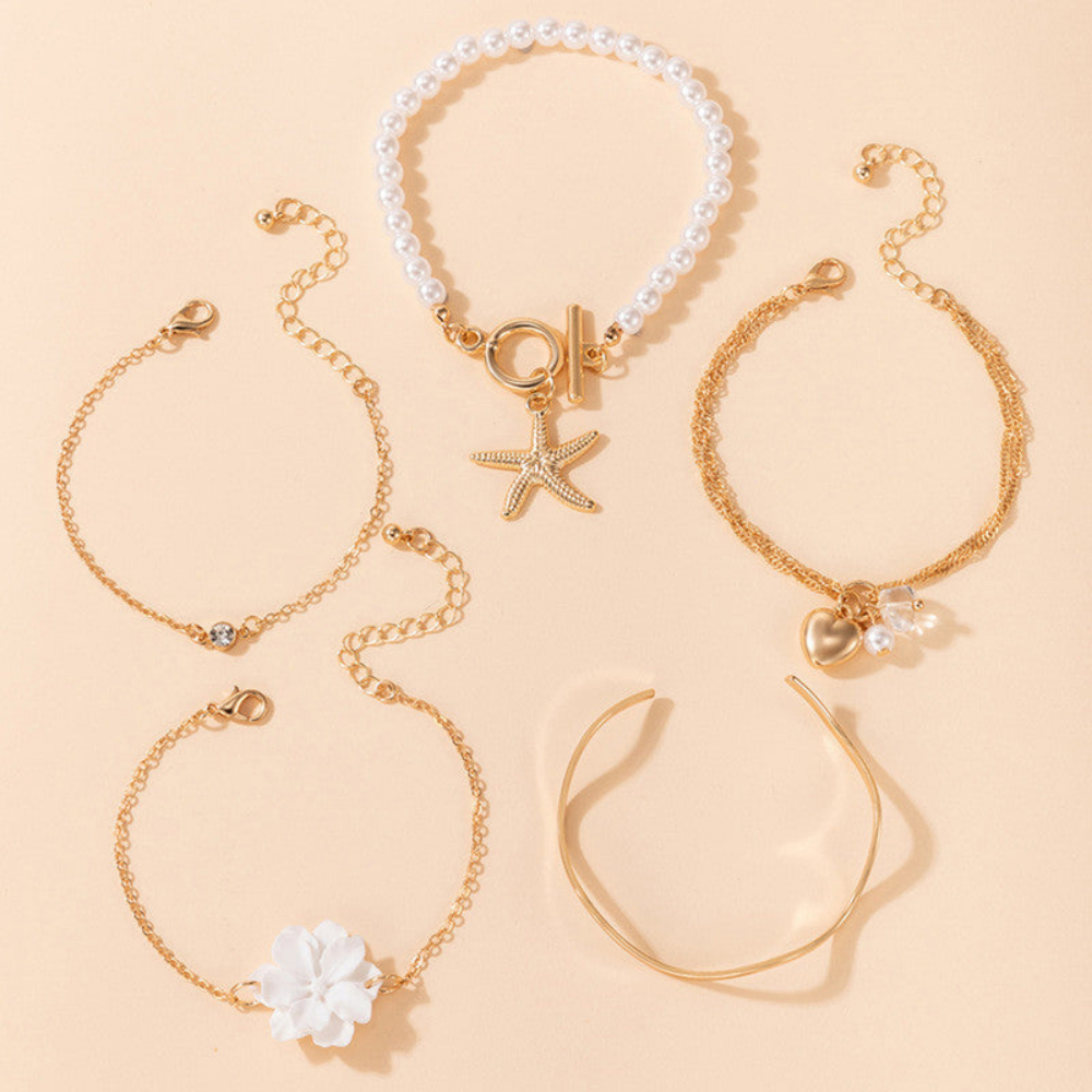 Gold Toned Gold Plated Bracelet | Contemporary Korean Style