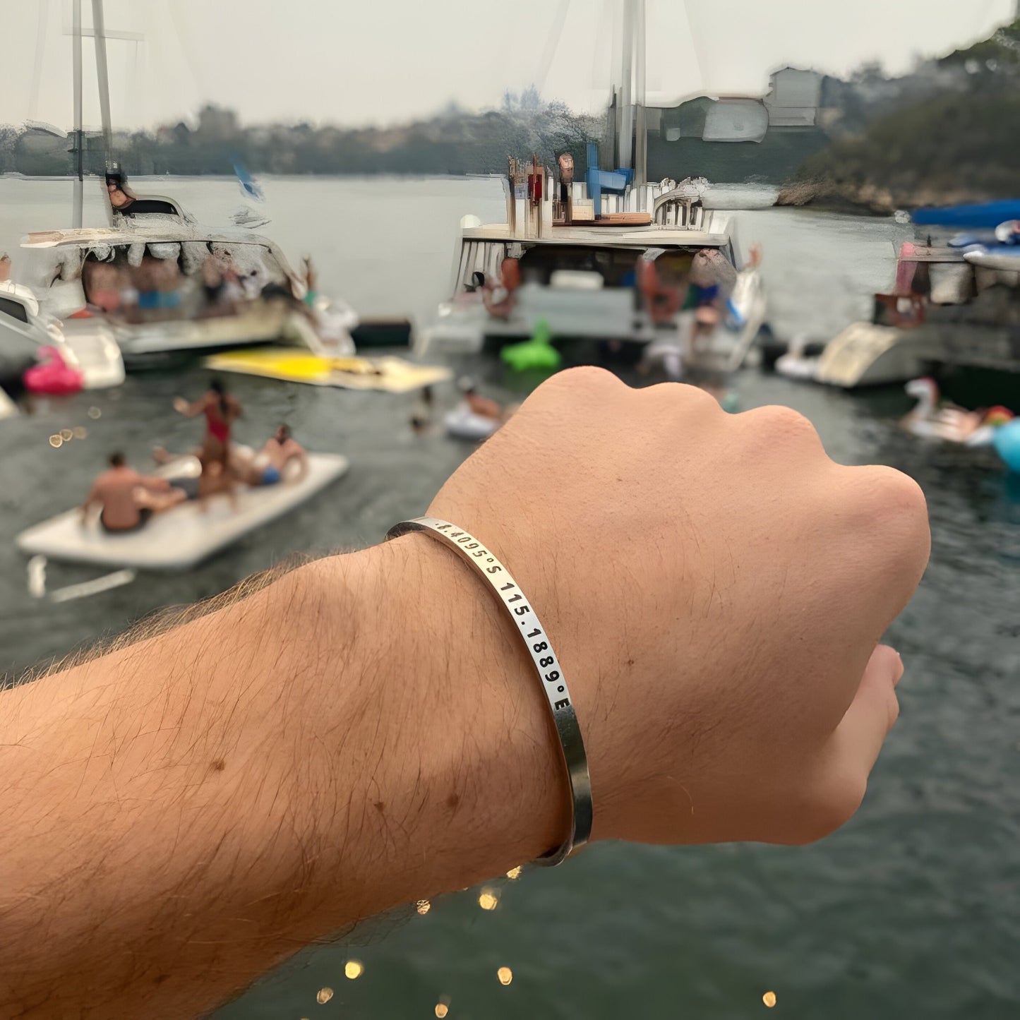 22k Plated Engraved Cuff Bracelet