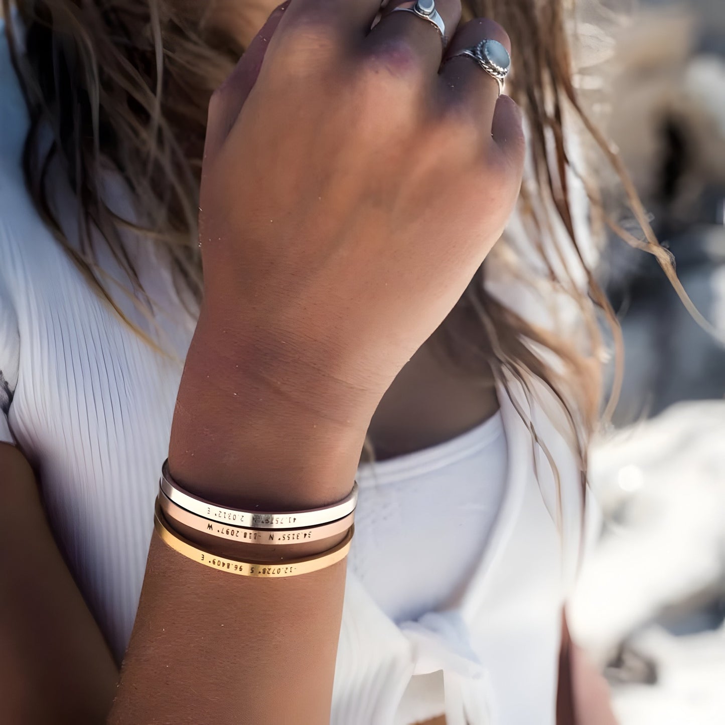 22k Plated Engraved Cuff Bracelet