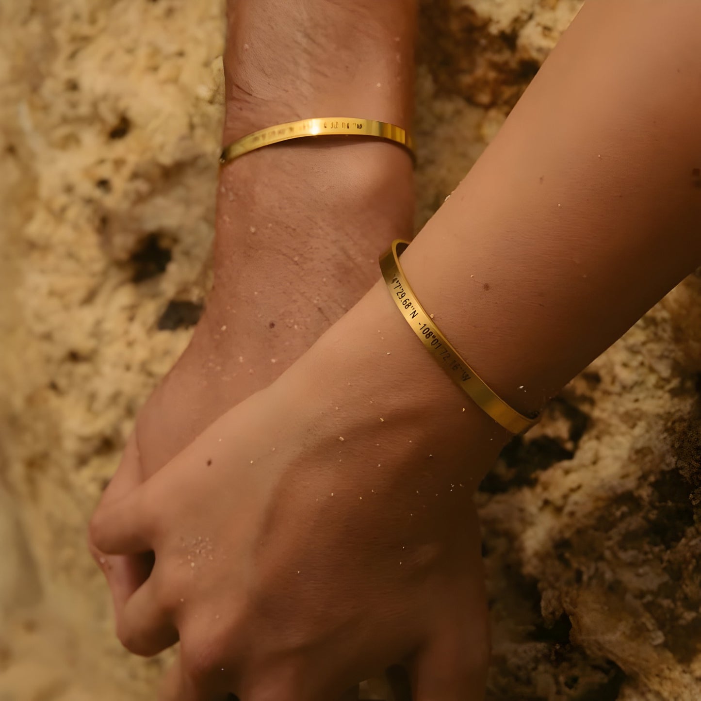 22k Plated Engraved Cuff Bracelet