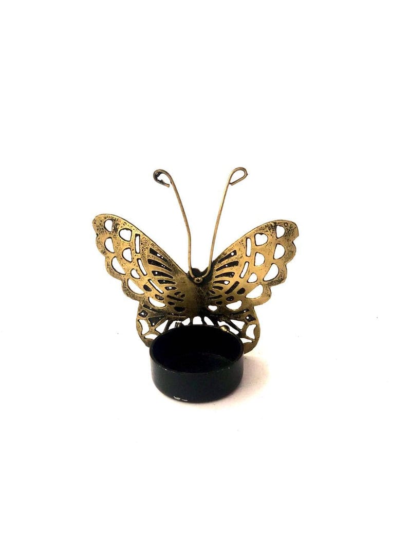 Mosaki Iron Butterfly Tealight Holder Set of 3