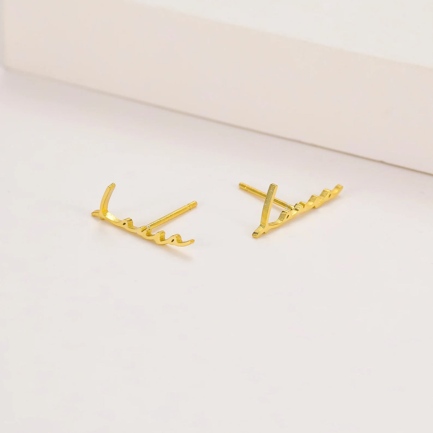 Moskai Personalized Name Stud Earrings for Women