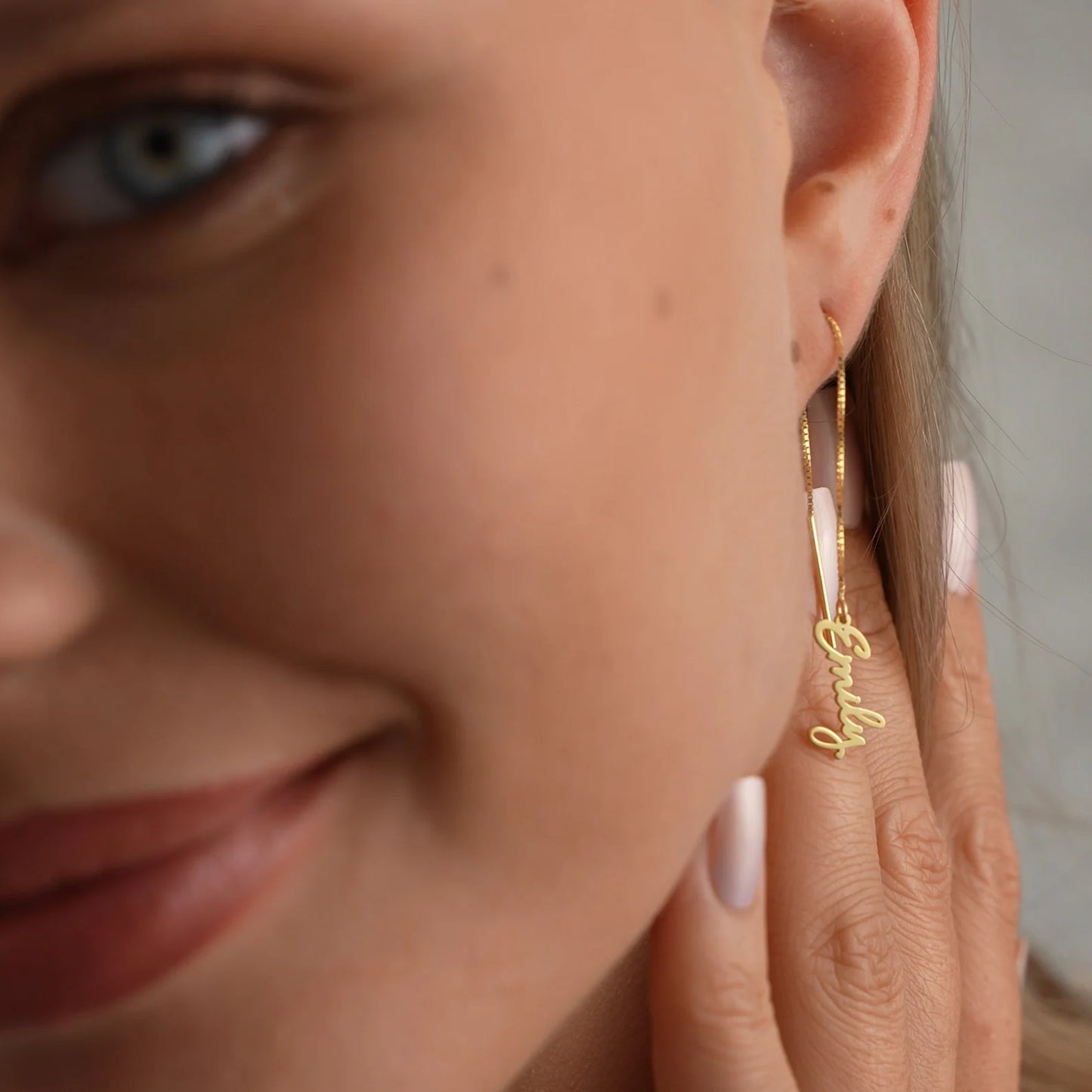 Moskai Personalized Sui Dhaga Needle & Thread Dangle Earrings