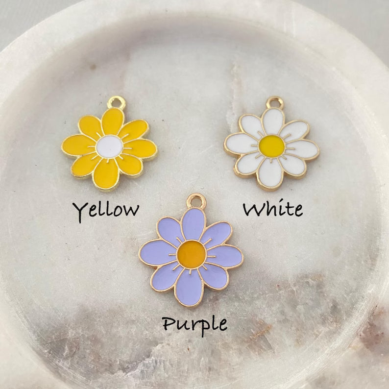 Moskai Daisy Pet Collar Charm – Flower ID Tag for Dogs, Cats & Puppies