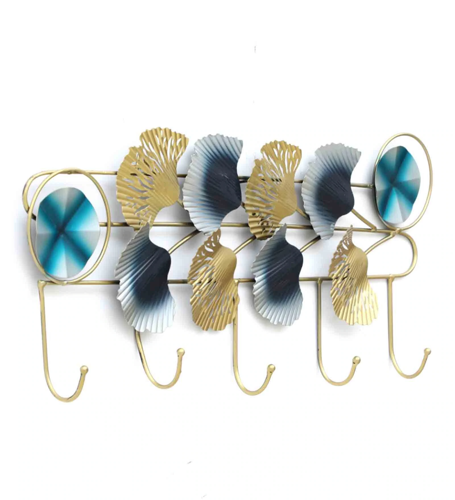 Moskai Iron Hand-Painted Multicolor Moire Key Holder