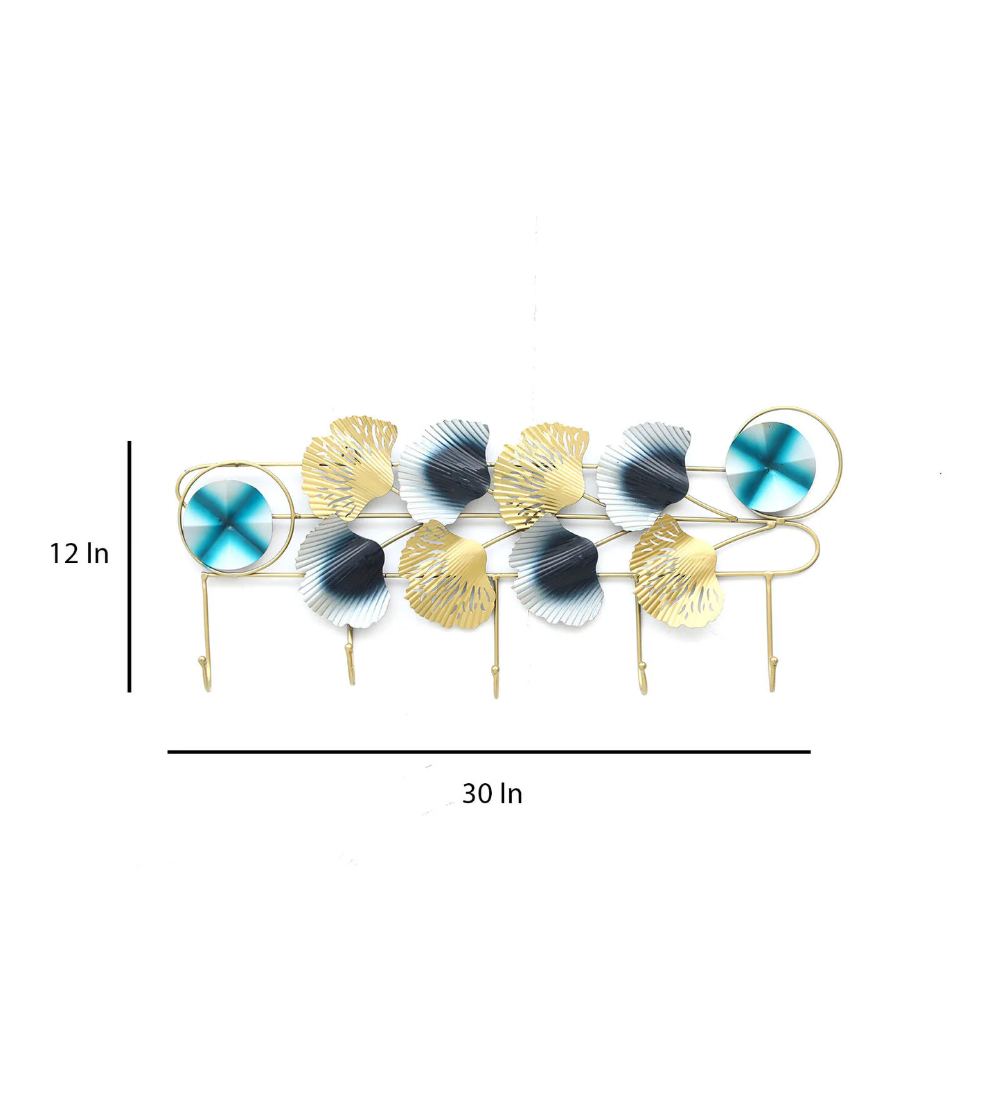 Moskai Iron Hand-Painted Multicolor Moire Key Holder
